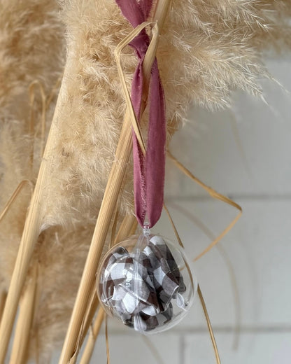 Christmas Bauble Scrunchie (Chocolate Gingham)