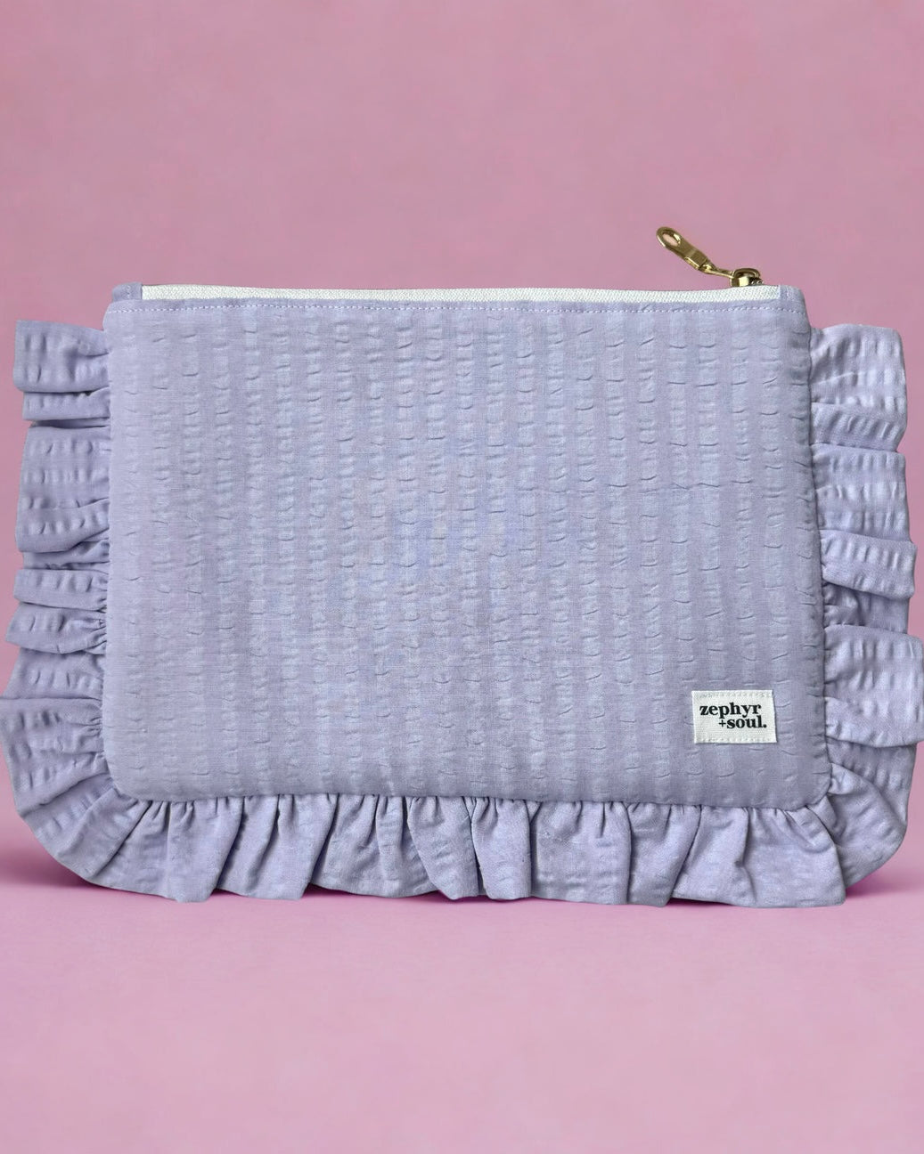 Frilly Flat Pouch (Lilac)