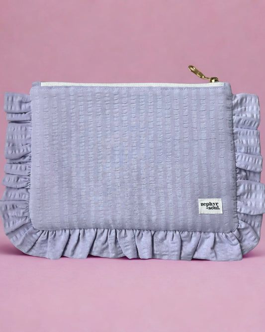 Frilly Flat Pouch (Lilac)
