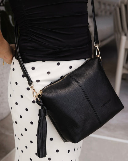 Kasey Crossbody Bag (Black Stripe)