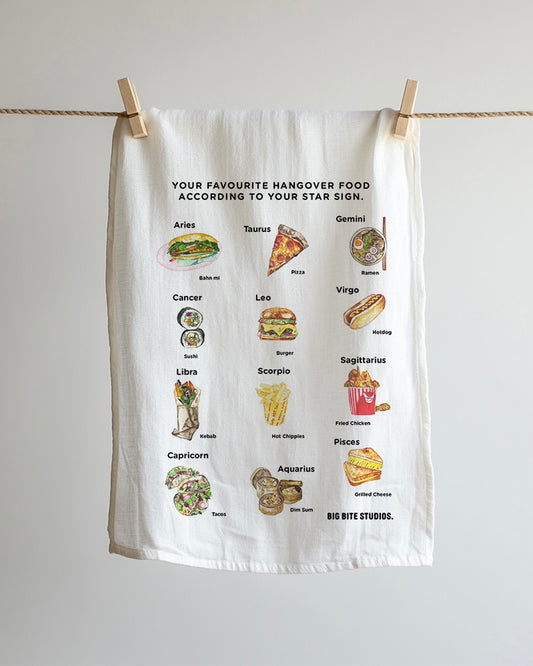 Tea Towel (Your Star Sign as Hangover Food)