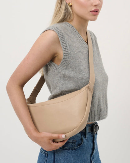 Hobo Crossbody Bag (Beige)