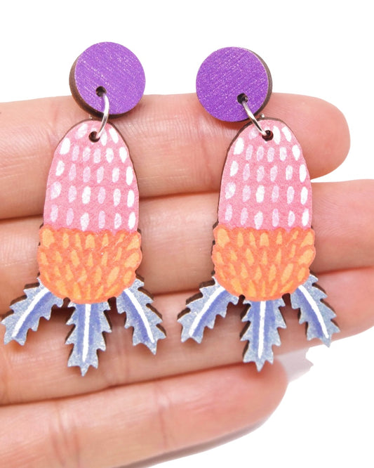 Banksia Australian Wildflower Earrings