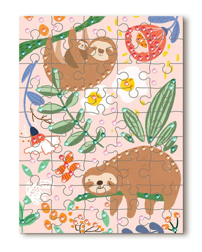 Kids Sloth Puzzle with Gems (45 pieces)