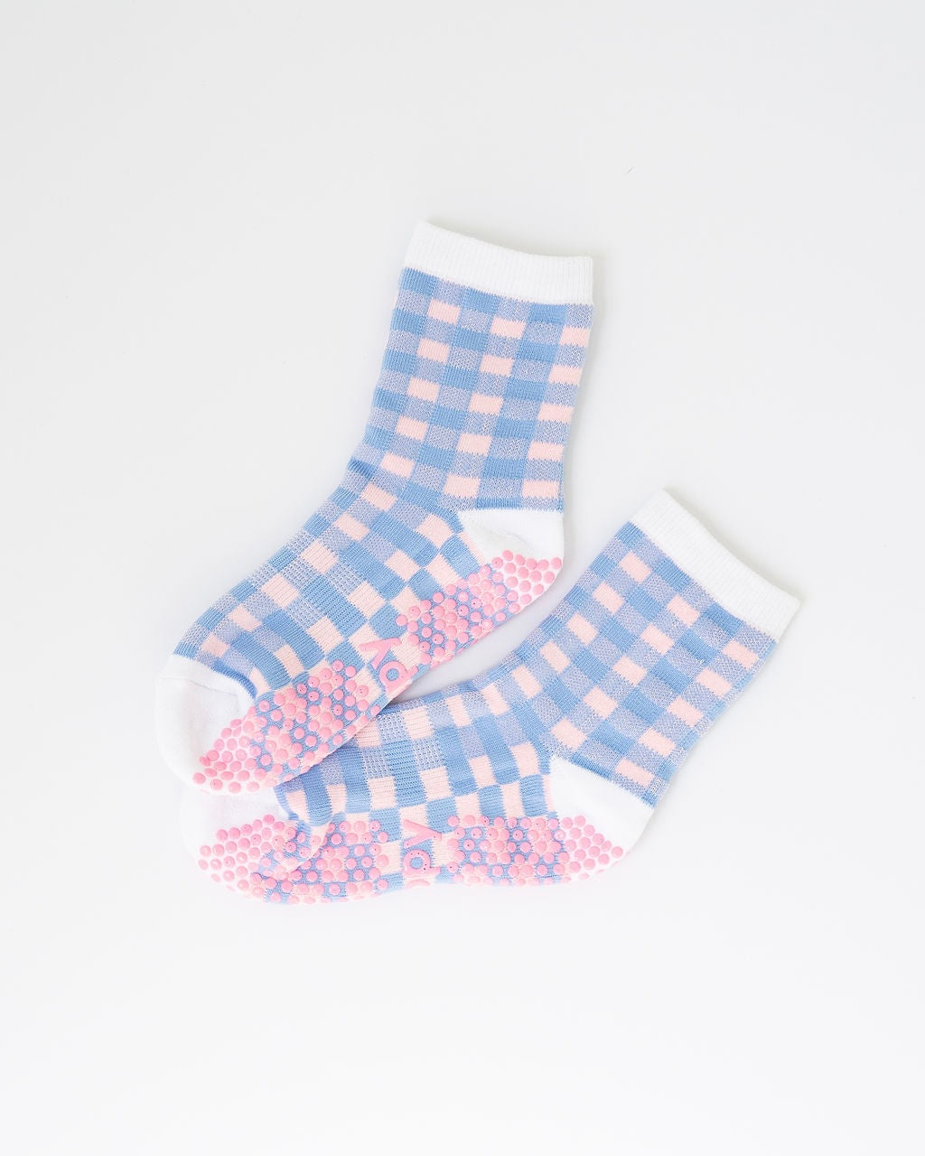 Grippy Socks (Rainbow Gingham)