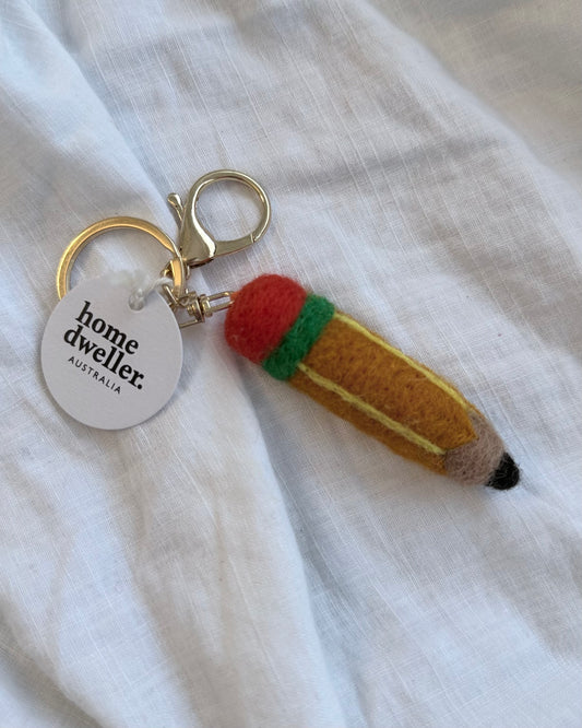 Felt Pencil Key Ring