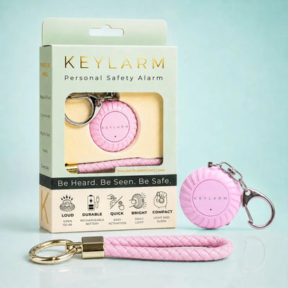 Keylarm Personal Safety Alarm & Light (Blush Pink)