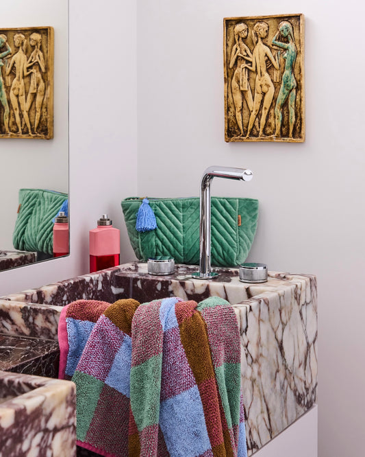 Velvet Toiletry Bag (Seabed)