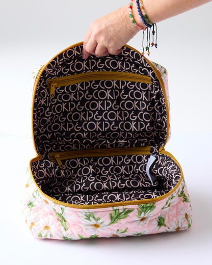 Quilted Cotton Toiletry Case (Sweet Daisy)