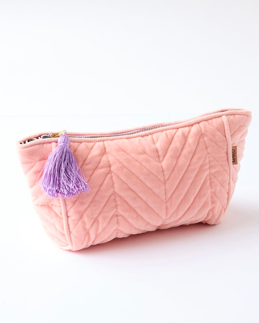 Velvet Toiletry Bag (Sherbert)