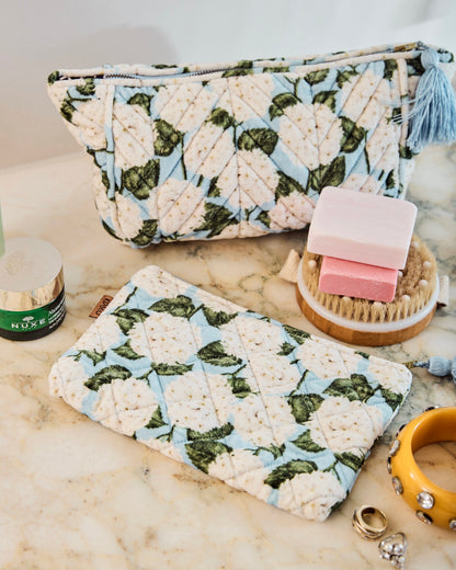 Velvet Toiletry Bag (Hydrangea)