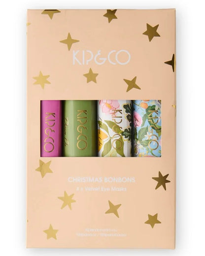 Festive Cheer Velvet Bon Bon Eye Mask Set (Set of 4)