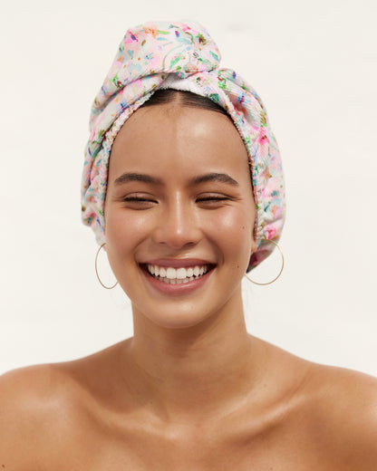 Shower Cap & Hair Towel Gift Set (Flourish)
