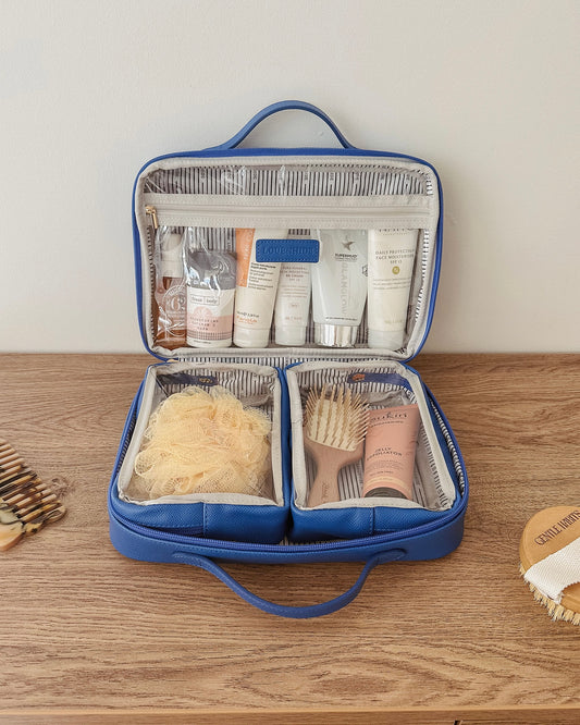 Georgie Makeup Case (Ocean Blue)
