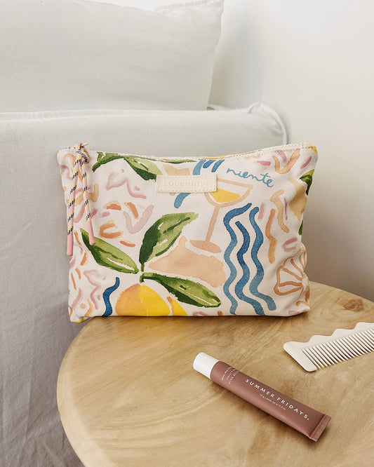 Carly Pouch/Makeup Bag (Lemon Print)