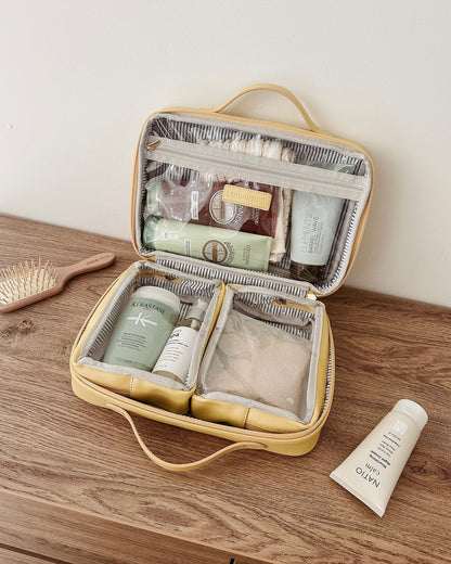 Georgie Makeup Case (Butter Yellow)