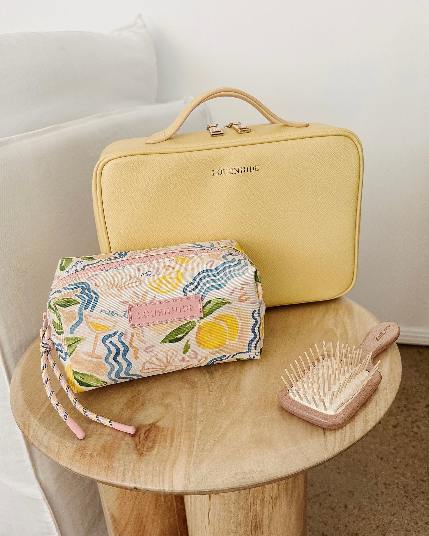 Bambi Pouch/Makeup Bag (Lemon Print)
