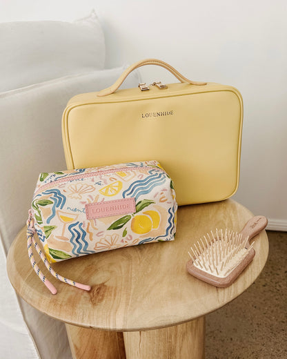 Georgie Makeup Case (Butter Yellow)