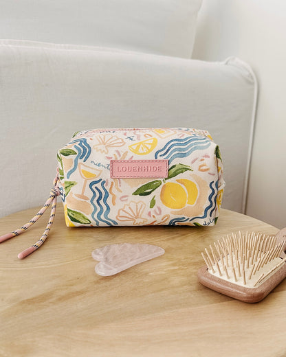 Bambi Pouch/Makeup Bag (Lemon Print)