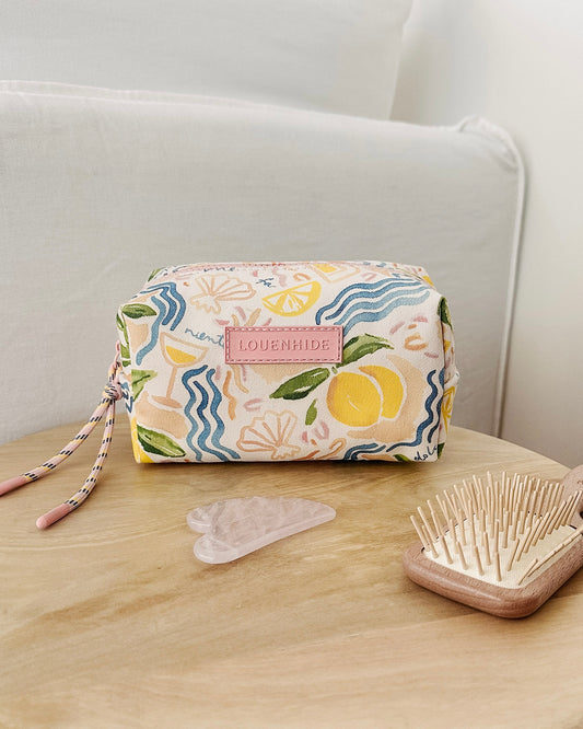 Bambi Pouch/Makeup Bag (Lemon Print)