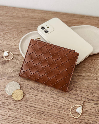 Lilly Woven Wallet (Tan)