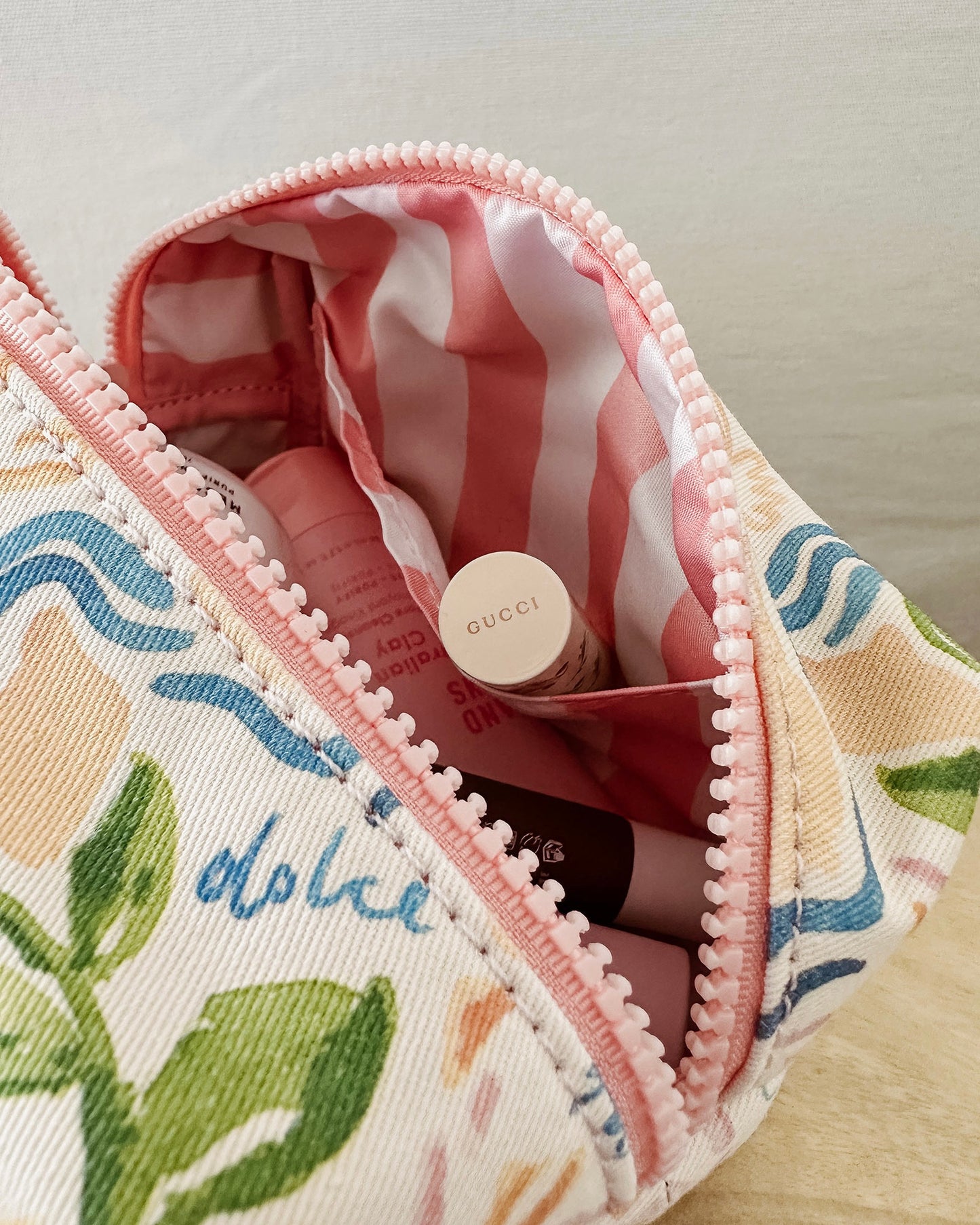 Bambi Pouch/Makeup Bag (Lemon Print)
