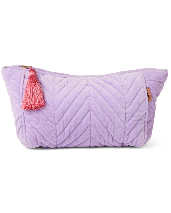 Velvet Toiletry Bag (Lilac)
