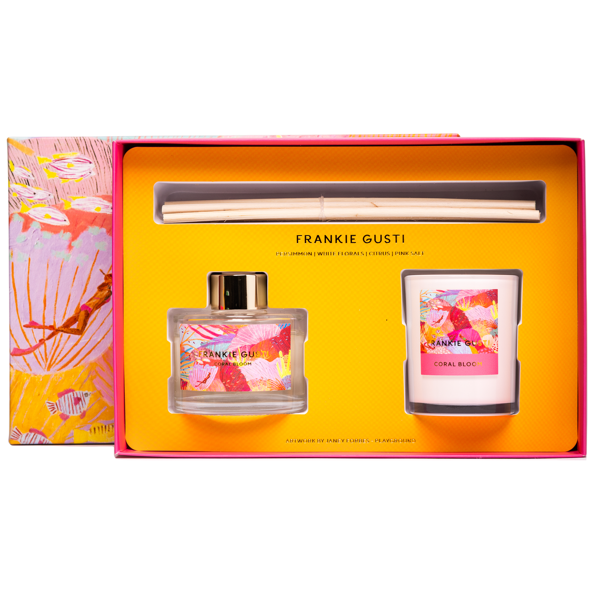 Holiday Candle + Diffuser Duo (Coral Bloom)