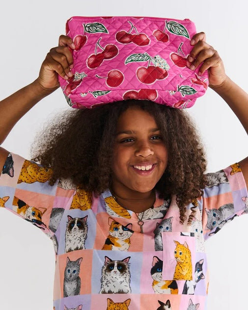 Quilted Cotton Toiletry Purse (Cherry Blossom)