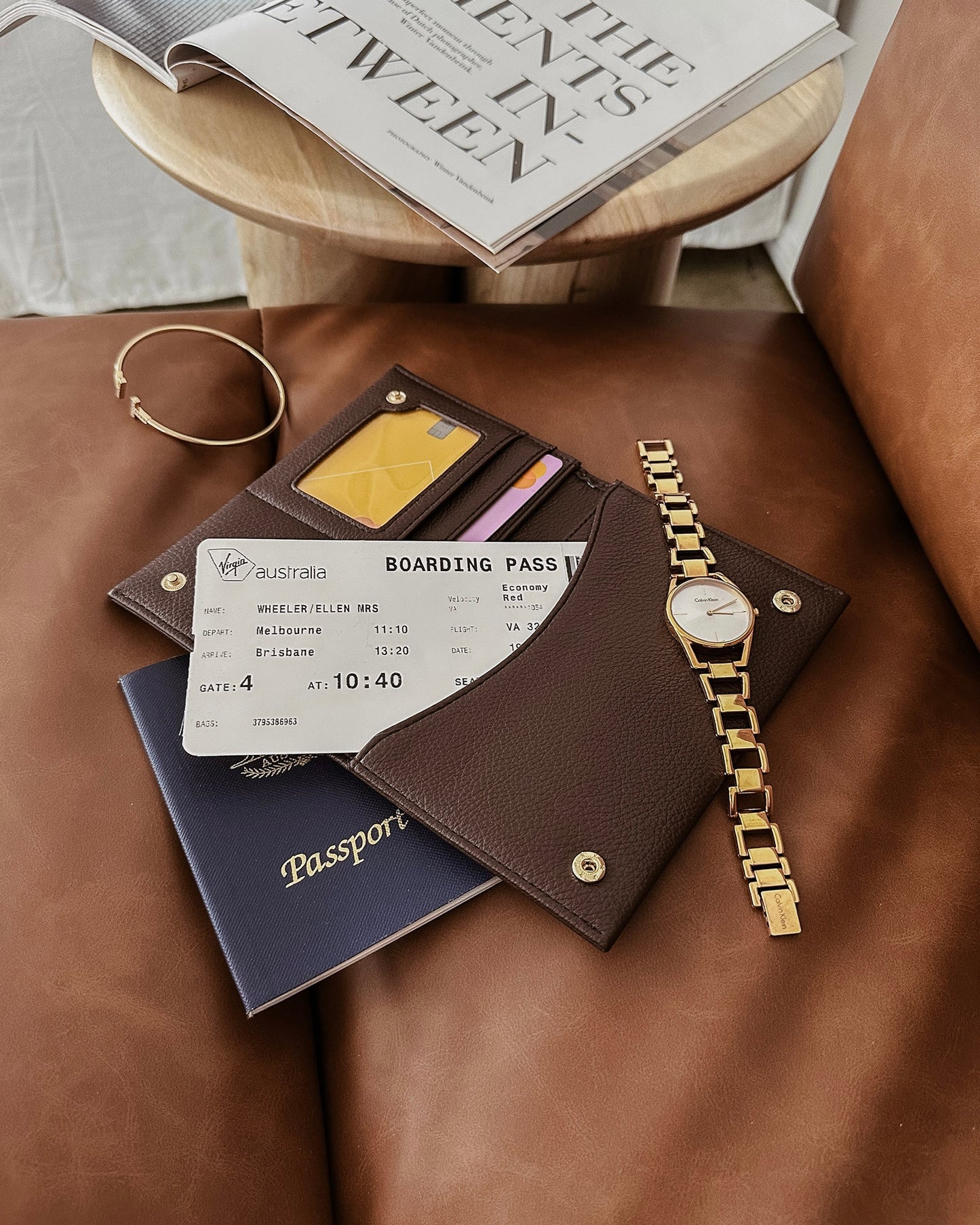 Venice Passport Holder (Chocolate)