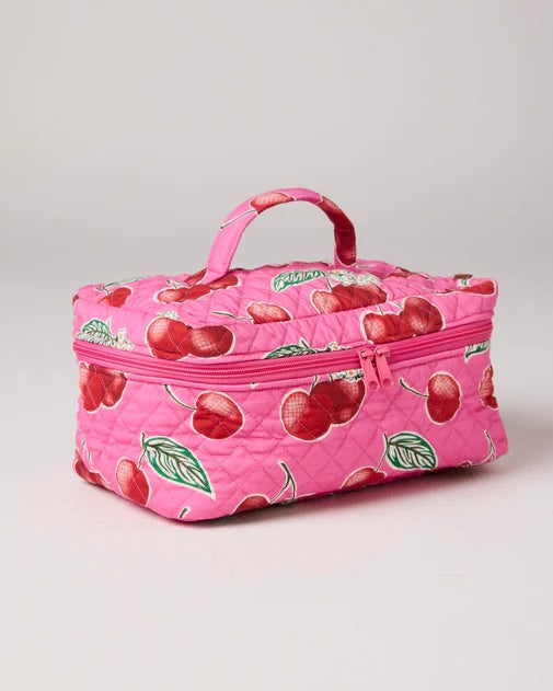 Quilted Cotton Toiletry Case (Cherry Blossom)