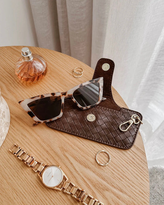 Skittle Sunglass Case (Woven Chocolate)