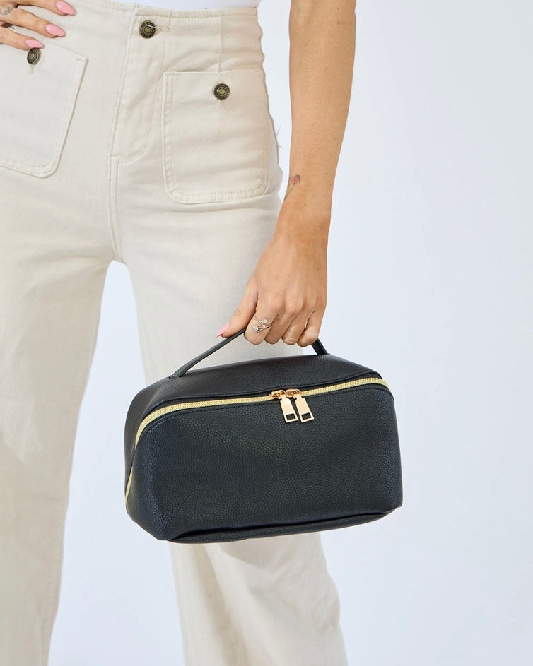Maddie Makeup Bag Trio (Black)