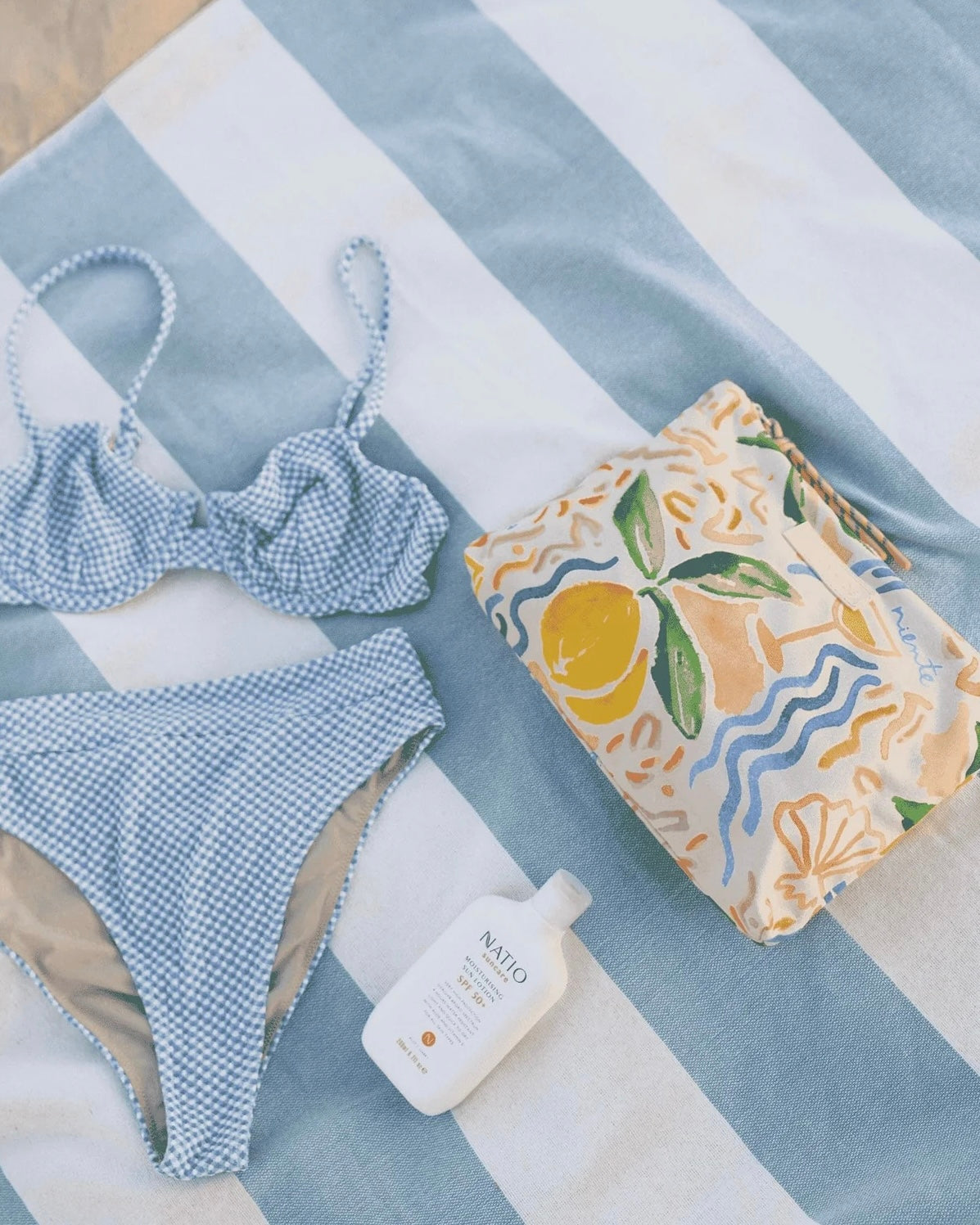 Carly Pouch/Makeup Bag (Lemon Print)