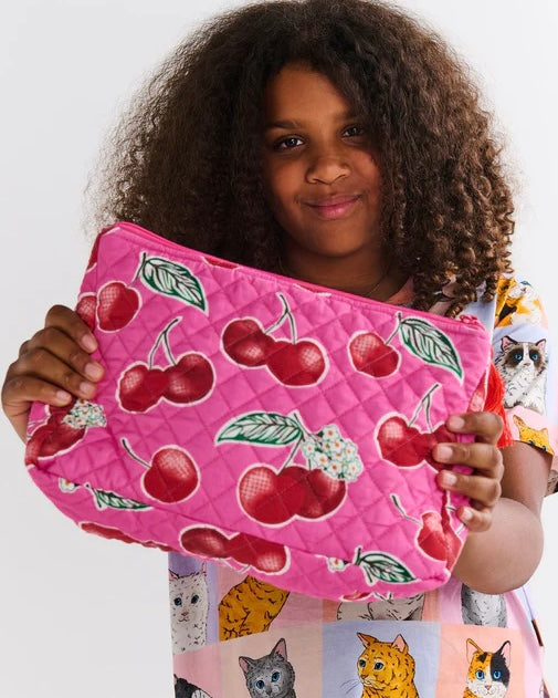 Quilted Cotton Toiletry Purse (Cherry Blossom)