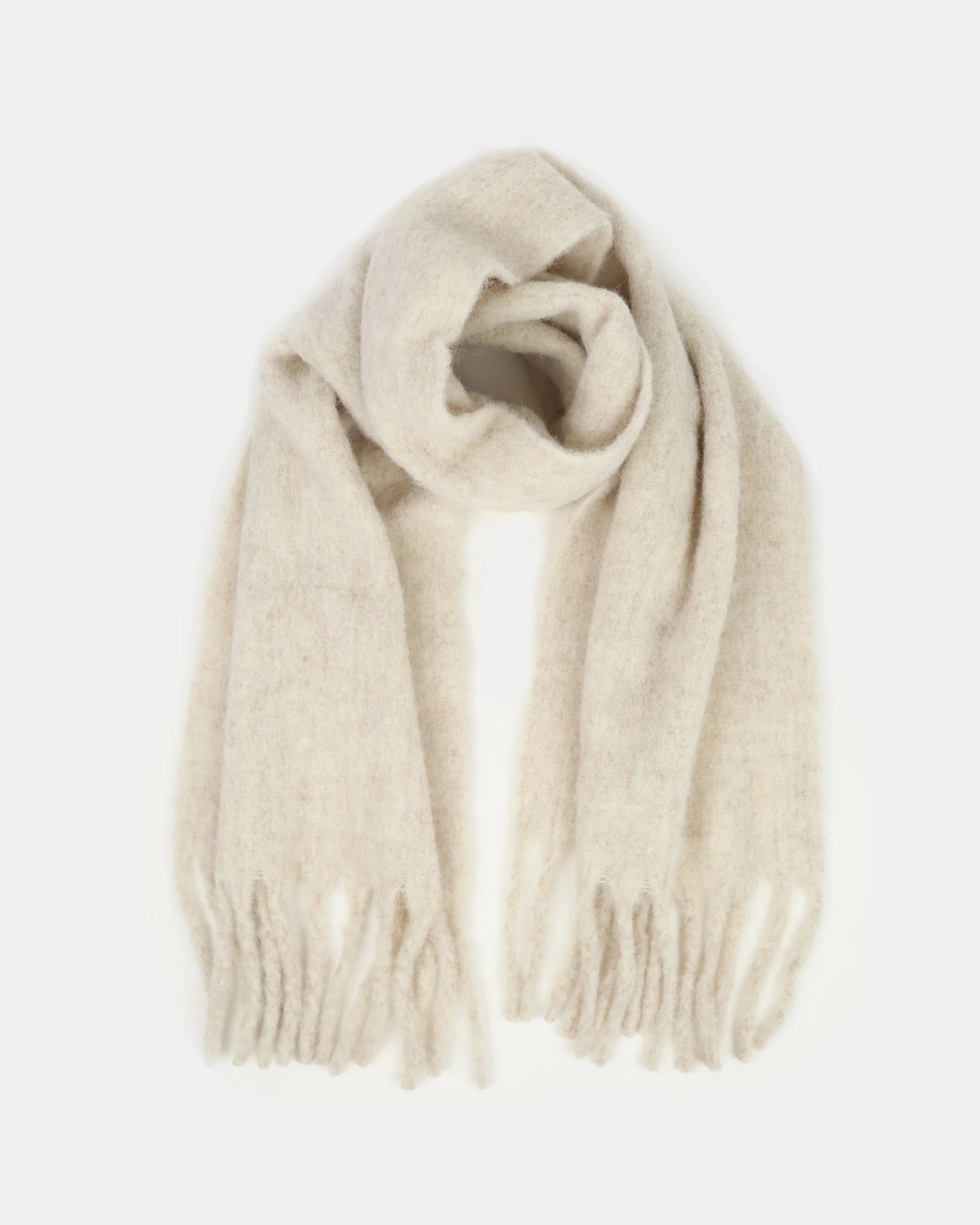 Betty Fluffy Scarf (Oatmeal)