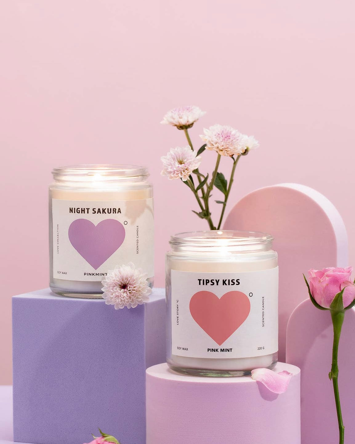 Pinkmint Soy Candle (Night Sakura)