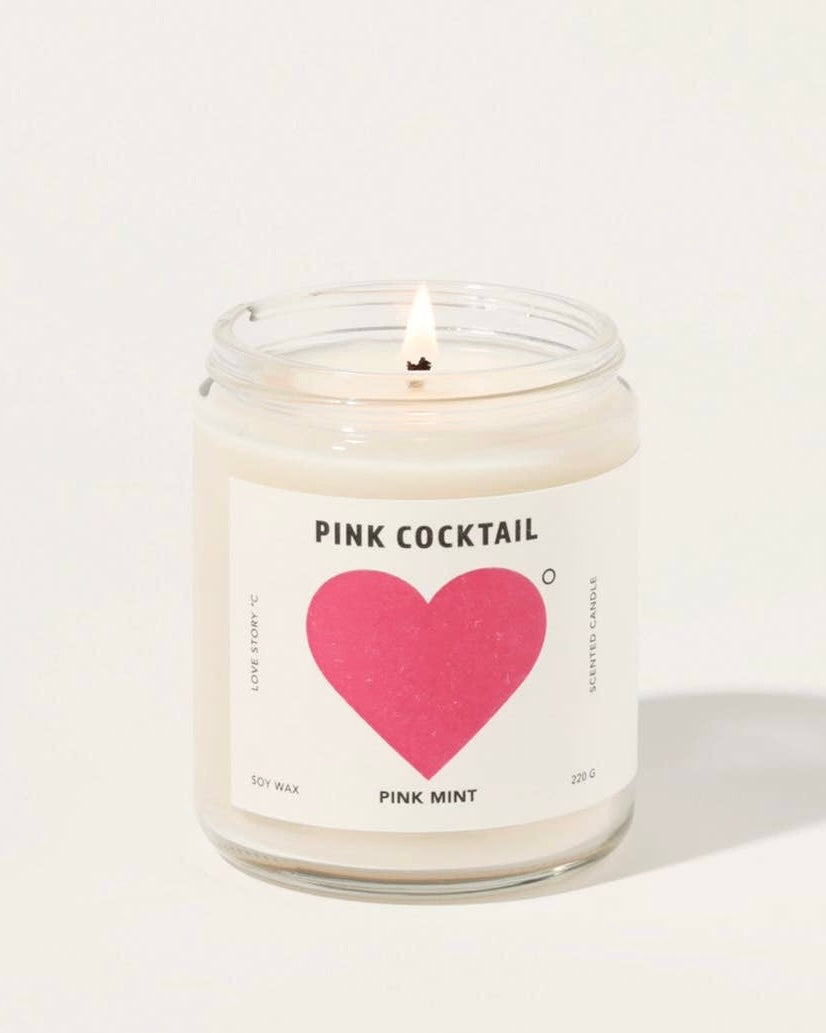 Pinkmint Soy Candle (Pink Cocktail)