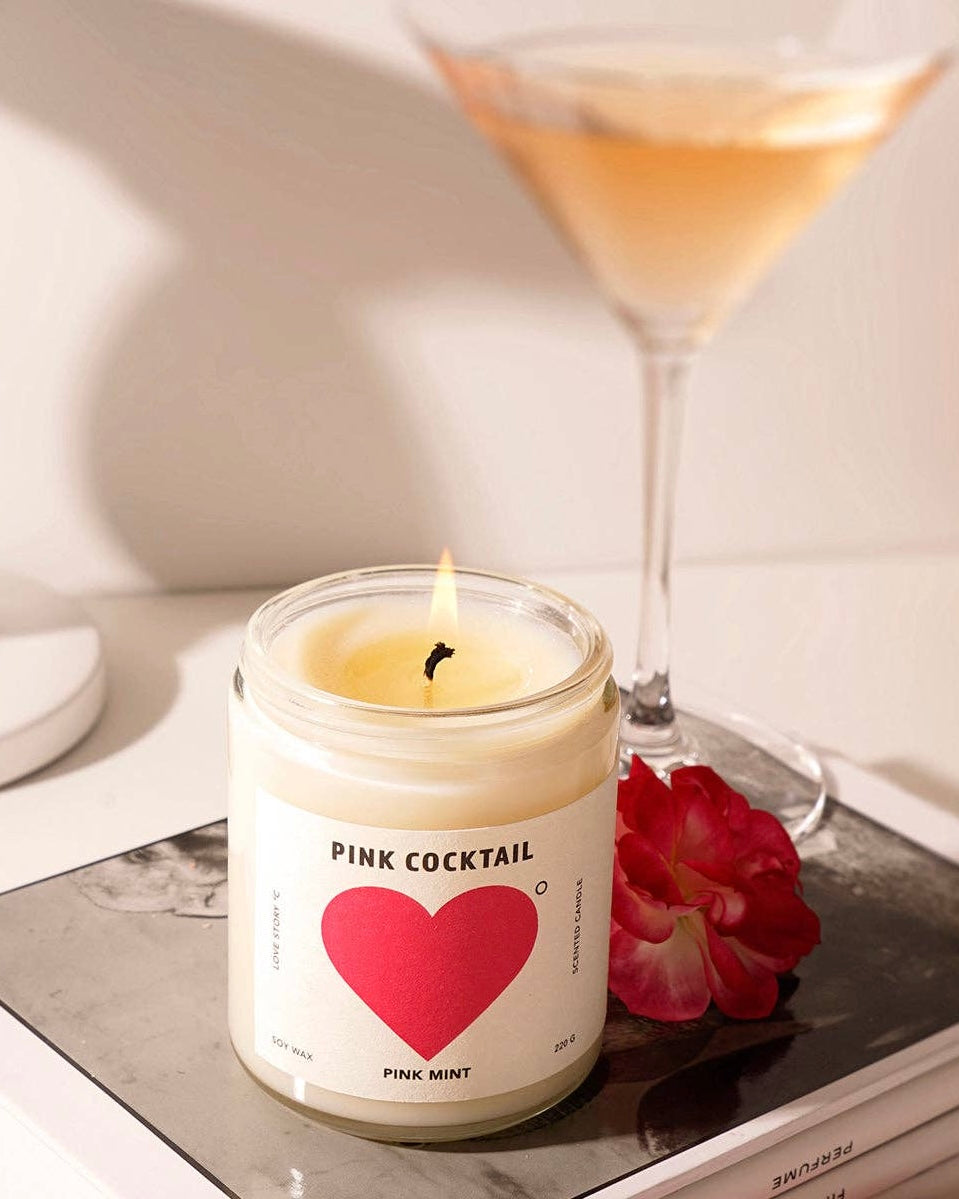 Pinkmint Soy Candle (Pink Cocktail)