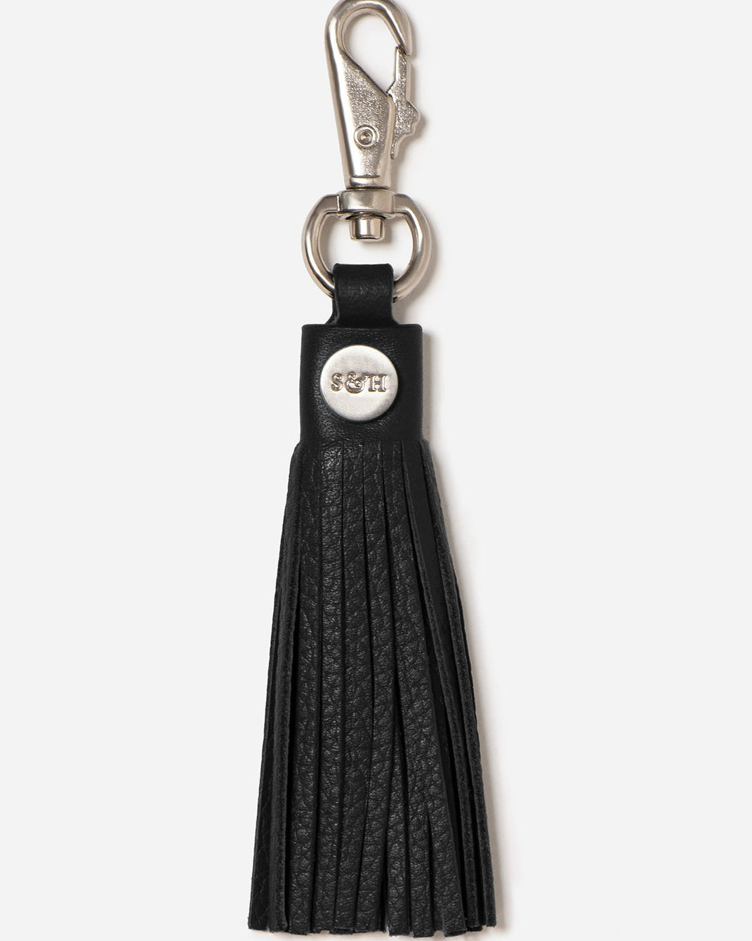 Leather Tassel/Key Ring (Black)