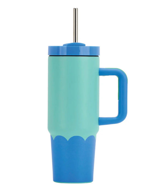 Super Sip Tumbler (Aqua & Blue)