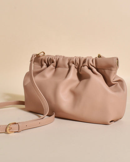 Clover Clutch/Crossbody Bag (Nude)