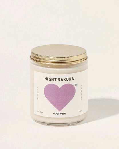 Pinkmint Soy Candle (Night Sakura)