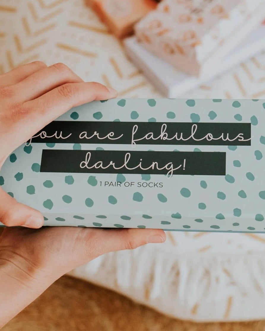 You are Fabulous Darling! Boxed Socks