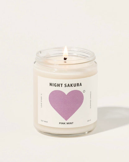Pinkmint Soy Candle (Night Sakura)