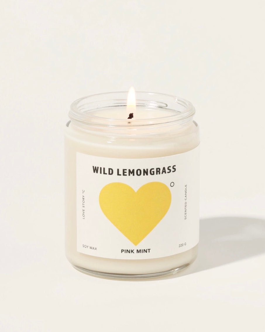 Pinkmint Soy Candle (Wild Lemongrass)