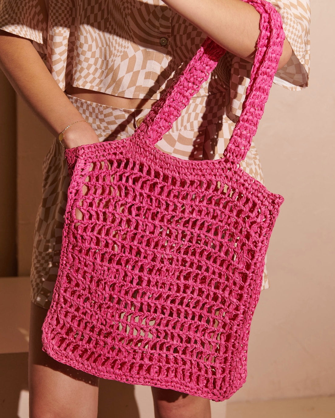 summer days straw tote bag, angels whisper, pink bag, pink tote, straw bag