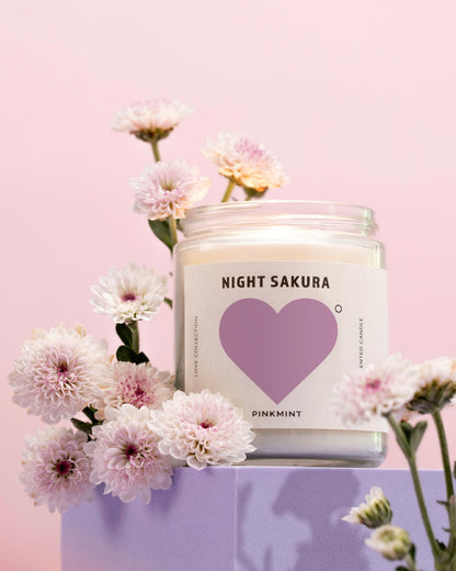 Pinkmint Soy Candle (Night Sakura)