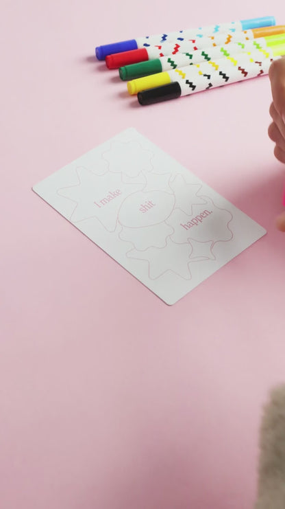 Colour Your Own Affirmation Card Set (Adult Edition)