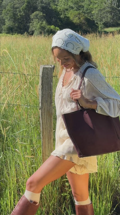 Sawyer Tote and Pouch Set (Chocolate Suedette)